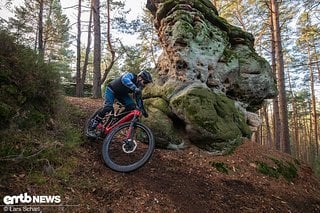 Das Trek Rail 9.9 liegt auch im Downhill sehr satt