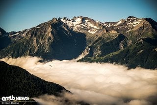 Früh am Morgen ist das Tal noch wolkenverhangen