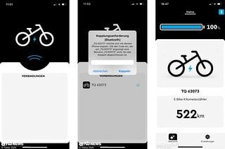 Um einen neuen TQ-Antrieb mit der App zu verbinden muss man das Bike anschalten und die App öffnen