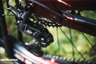 Auch bei der Schaltung vertraut man auf die Performance der Shimano XT