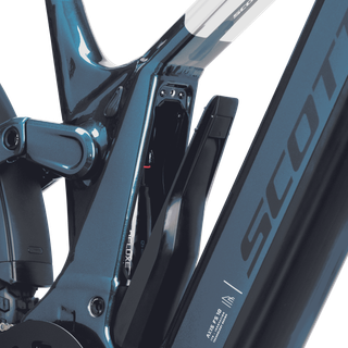 Versteckt hinter der Klappe am Sitzrohr ist der integrierte Dämpfer.