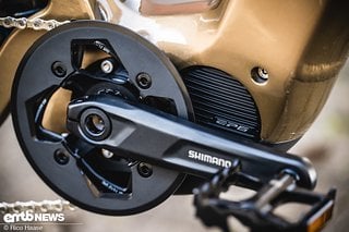 Angetrieben wird das E-Bike von einem Shimano EP6 Mittelmotor