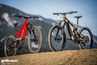 Egal, ob Canyon oder Propain, beide E-MTB´s sind vollgastauglich und machen auch in einem Downhill-Bikepark nicht schlapp