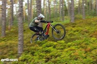 Schnelle Fahrten sind mit diesem sportlichen E-MTB gar kein Problem.