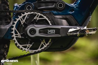 Extrem wenige Bikes setzen hingegen auf den SRAM-Powertrain-Antrieb – nach Insolvenzen bei Signa (Nukeproof) und Problemen bei Pierer (GasGas) ist das Ekano CF aktuell das einzige Bike im Verkauf mit Powertrain.