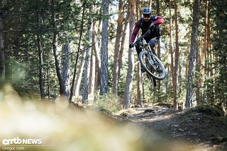 Die Position im Bike ist zentral und funktioniert auch für die großen Tester gut