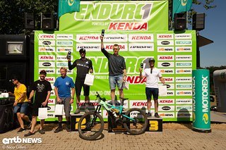 Das Podium der Kenda Enduro One in Wipperfürth 2018