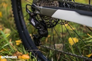 An diesem Modell wechselt ein Shimano XT-Schaltwerk die 12 Gänge