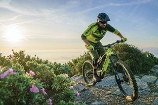 Auch das Rocky Mountain Altitude Powerplay mit dem formschönen Carbon-Rahmen ist zum Testen mit dabei