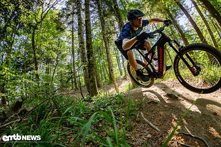 Das Cannondale Cujo NEO 130 setzt auf den Shimano Steps E8000-Motor und 130 mm Federweg