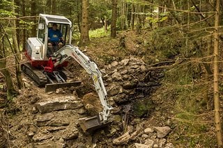 Insgesamt 75 Maschinentage hat der Bau des Uphill Flow Trails gebraucht