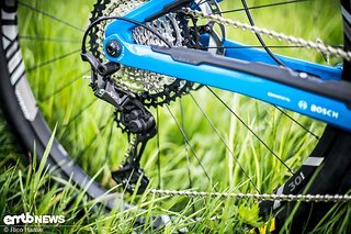 Orbea verbaut am Wild FS M Team eine lupenreine Shimano XT-Schaltung