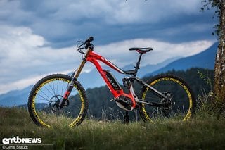 Das Haibike Xduro Dwnhll 9.0 ist ein sehr potentes E-Downhillbike