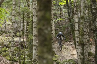 Nach einem ewig langen Uphilltransfer ging es in die letzten beiden Stages des Tages, die an einem Nordhang lagen. Nach einem ewig langen Uphilltransfer ging es in die letzten beiden Stages des Tages, die an einem Nordhang lagen.