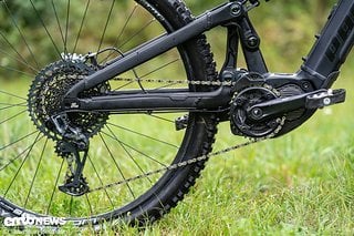 Knackige Schaltvorgänge garantiert eine SRAM X01 Eagle-Schaltgruppe