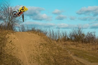 Martin Pushes his Turbo sideways and lands solidly.