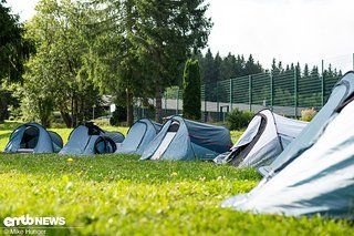 Eigens für unsere Gäste hatten wir Zelte für die Übernachtung aufgebaut.