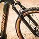Für den leichten MTB-Fokus sorgt die Federgabel.
