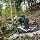 Der Fontana Trail wild und steil, Marc nimmts mti Schwung