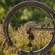 Die Kettenstreben des 4-Link-Swingarm Alu-Hinterbaus wachsen leider nicht mit der Rahmengröße mit.