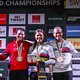 Das Podest der Damen mit der Weltmeisterin George Swift aus Neuseeland, vor Florencia Espiñeira Herreros aus Chile und Tracy Moseley aus Großbritannien, die sich Bronze sicherte.