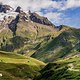 Sanftes Grün auf der Westseite des Mont Blanc