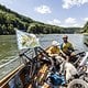 Mit der Zille geht&#039;s durch den Donaudurchbruch zum Einstieg der Trails bei Kloster Weltenburg.