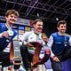 Podium der Herren. Eine Frage hätten wir: Was macht man mit diesen riesigen Kuhglocken?